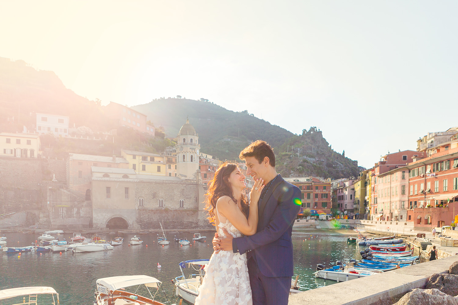 Bride and Groom in Vernazza, Cinque Terre