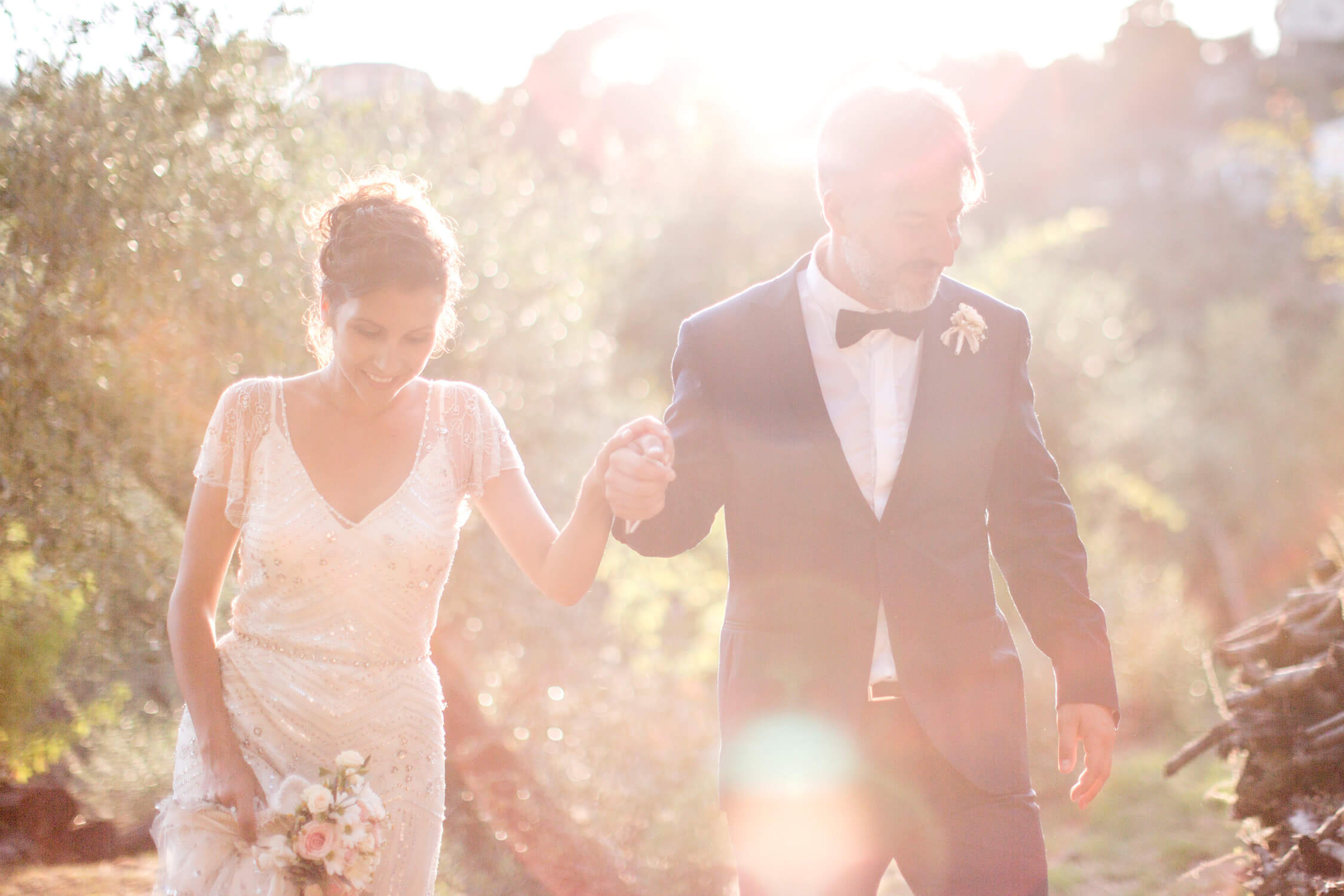 Sposi a La Spezia durante il servizio fotografico dopo il matrimonio